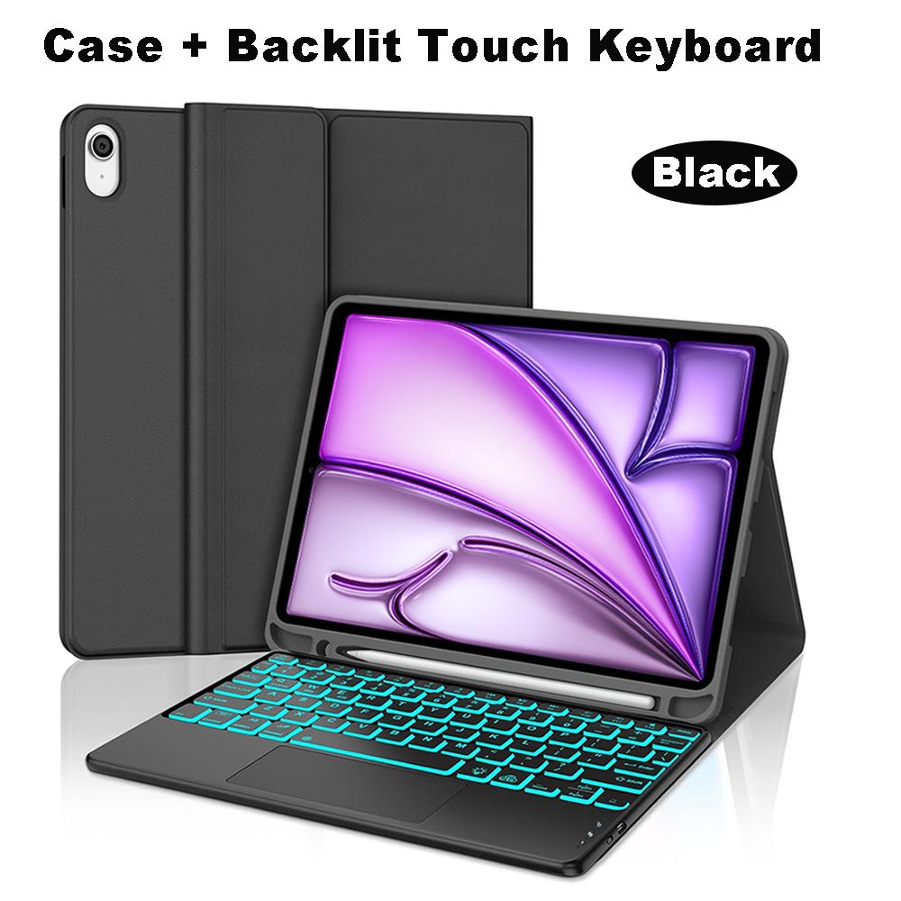 Case for iPad Air 11 Inch (M2) (M3) ,Bluetooth Keyboard Cover for iPad Air 4th 5th 10.9-inch