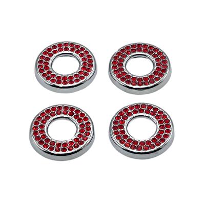 FrugeL Door Lock Pin Decorative Ring Mercedes Benz BENZ Universal Door Lock Cover 4pcs Crystal Stone Dress Up Outside (red)