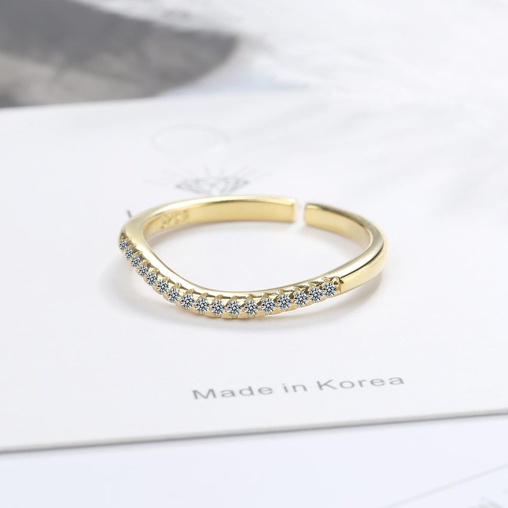 New 925 Sterling Silver Ring AAA Zircon Adjustable Simplicity Fashion Exquisite Women Jewelry Accessories Wedding Party Gift