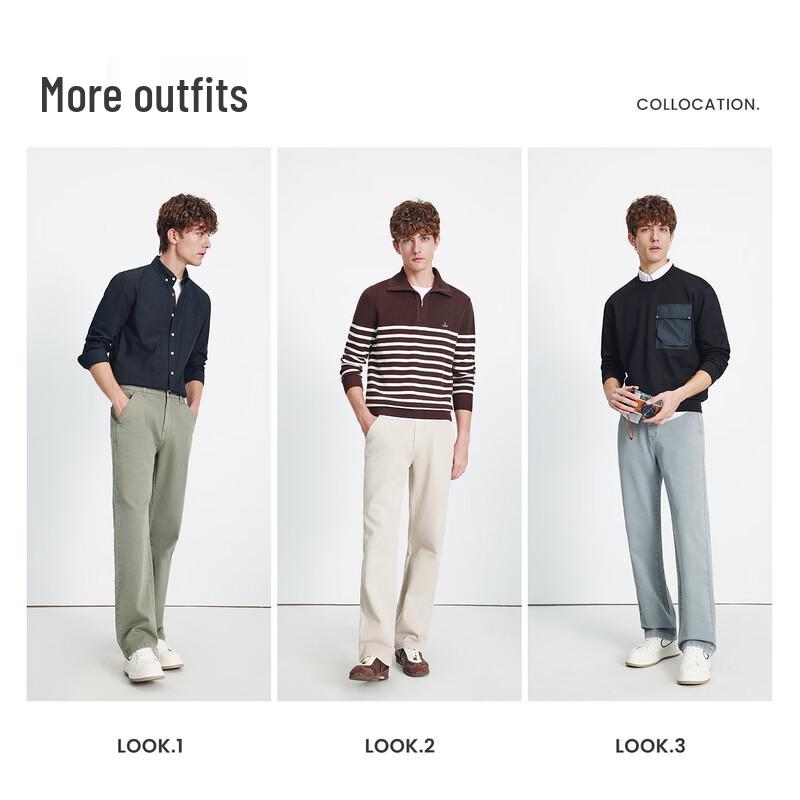 Navigare Men's 2025 Autumn/Winter Cotton Blend Straight-Leg Casual Pants