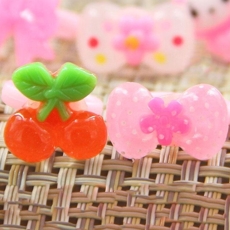 12/24/36 ks Hromady Hromadné Smíšené Plastové Dětské Děti Chlapci Dívky Kreslené Zvíře Květiny Ovoce