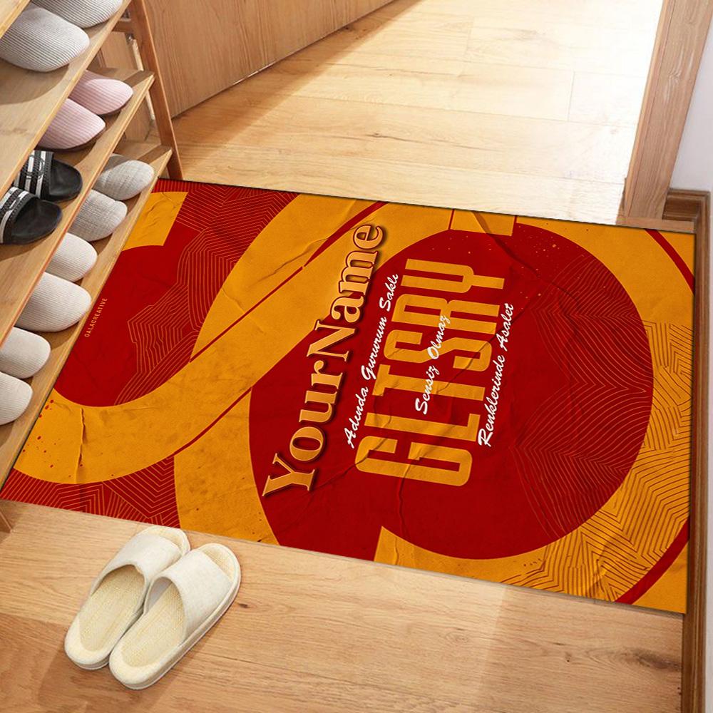 Galatasaray Customize Your Name Floor Rug Office Rug Perfect For Bedrooms Study Room Living Rooms Entryway Antislip Rug Anime Office Decor