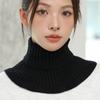 Warm Knitted Fake Collar Women Turtleneck Ruffles Knitted False Fake Collar Detachable Neck Warmer Winter Windproof Fake Collars