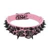 Dog Puppy Faux Leather Rivet Spiked Anti-bite Collar Necklace Pet Neck Band
