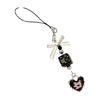 Versatile Alloy Heart Bowknot Phone Strap Keychain Hanging Ornament Charm Y2K Inspired Jewelry For Daily Use