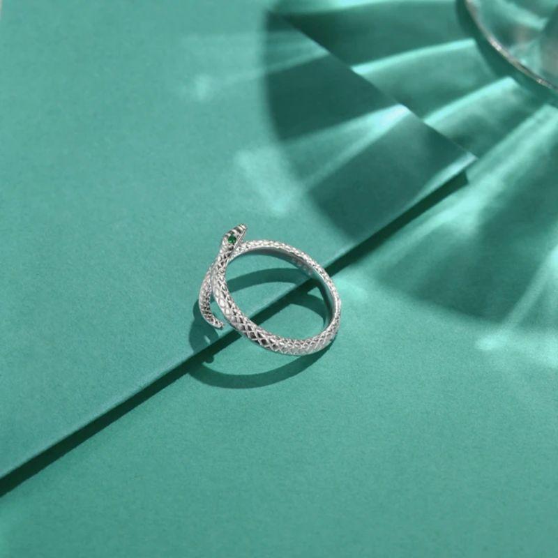 Contemporary Stylish Snake Ring For Women Adjustable Copper Unique Accessory