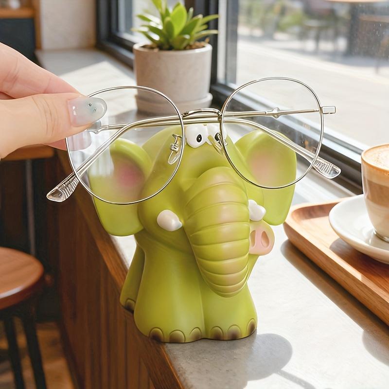 1pc Cute Cartoon Elephant Animal Glasses Holder Stand, Office Desktop Decoration Elephant Glasses Holder