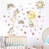 Unicorn Hot Air Balloon Self-adhesive Wall Sticker for Kindergarten Children's Room Decoration Wall Sticker