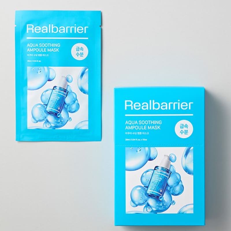 Real Barrier Aqua Soothing Ampoule Mask 28ml X 10 Sheets