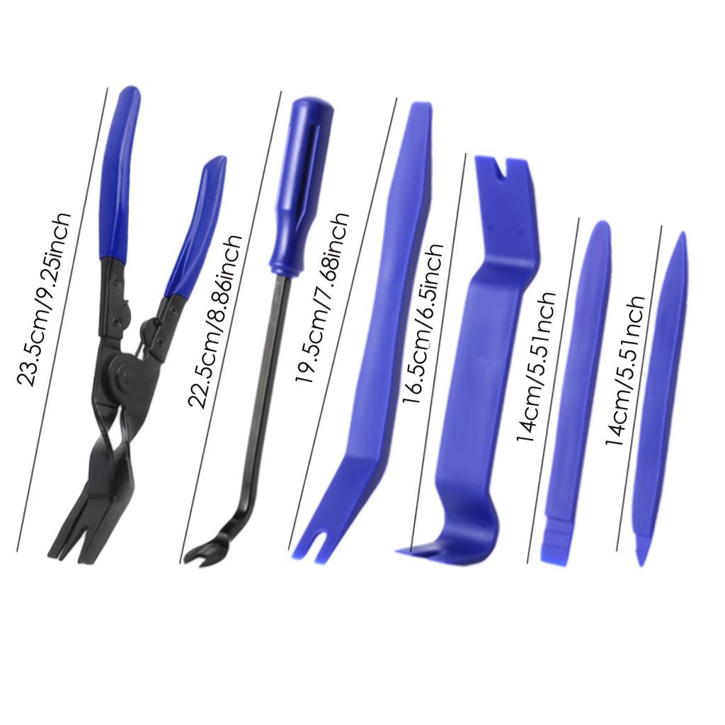 Plastic Car Interior Trim Removal Tool Set: 6pcs, Pry Tool Kit, Fastener Removal Tool, Car Door Panel Clip Tool, Automotive Interior Tools – Battery