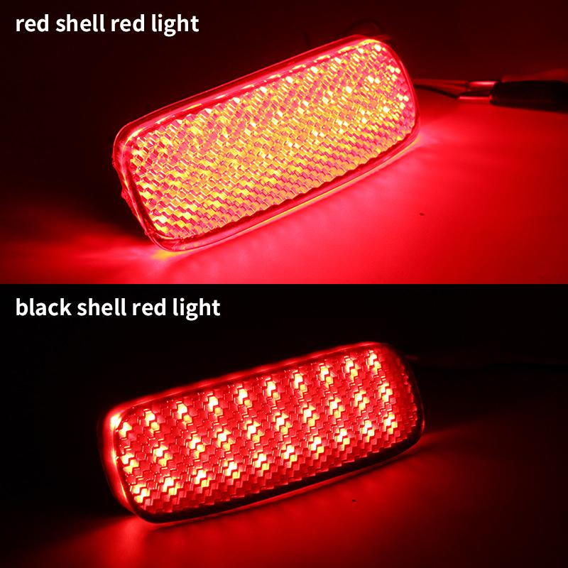 2PCS Red LED Rear Bumper Reflector Lights Fog Lights For Citroen C1 C5 Peugeot 107 206 607 Expert For Fiat Scudo Car Accessories