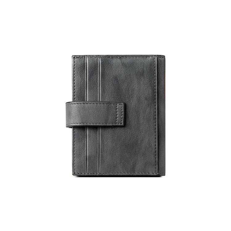 New Jeep Genuine Leather Small Card Holder Men's Light Gray 920040460