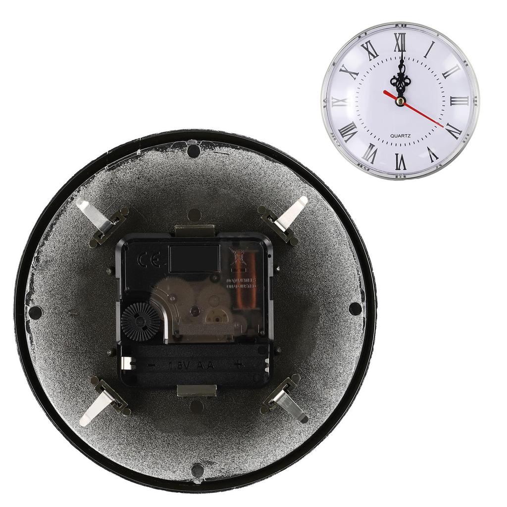 130MM Quarzwerk Runde Uhrenkopf-Einlage Römische Ziffern Handwerksuhr Nachttisch Antike Uhr Schreibtischdekoration Tisch DIY Teile