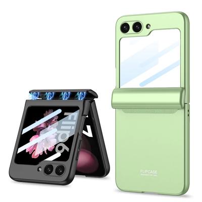 Magnetic Hinge Protection Hard PC Phone Cover for Samsung Galaxy Z Flip 6 5 4 Case Shockproof with Small Screen Protector