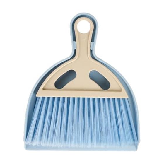 Plus Nao Mini Broom Dustpan Set Broom Dustpan Tabletop Compact Thin Slim Wall Hanging Cleaning Supplies Cleaning Goods Space Saving - Blue
