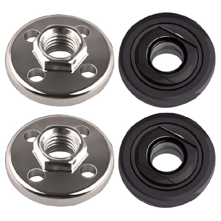 Power Tool Four Hole Fastener Set Sturdy Steel Hexagon Flange Nut Pressure Plate for 100 Angles Grinder Adaptability