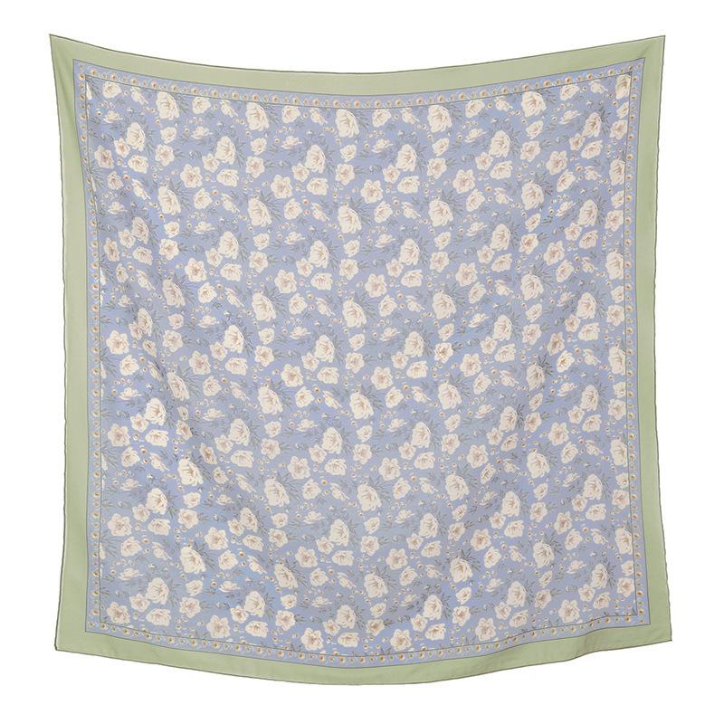 Autumn and winter hot-selling new floral printing large-size square scarf women's popular Malay women's headscarf