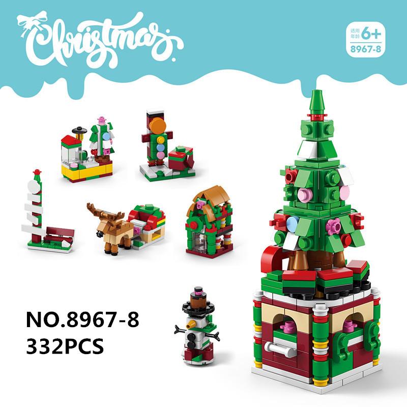 

Набор строительных блоков 6 в 1 Рождественская серия Креативный Зимний Деревенский Дом Поезд с Лосем Вагон для пикника DIY Кирпичики Игрушки для ребенка Рождественский подарок