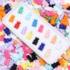 10Pcs/Lot 22×12mm Acrylic Pendant Macaron Colored Mini Bear Pendant For Diy Cute Necklace Earrings Gift Jewelry Accessories