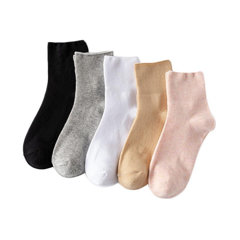 

5 пар женских диабетических носков, не сдавливающих ногу, с бесшовным носком, с укрепленной пяткой, трикотажная ткань с хлопком, полиэстером, спандексом - удобные и эластичные random colors (5pairs)