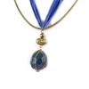 Les Trésors De Lily [N8862] - Golden Blue 'Mineralia' Necklace