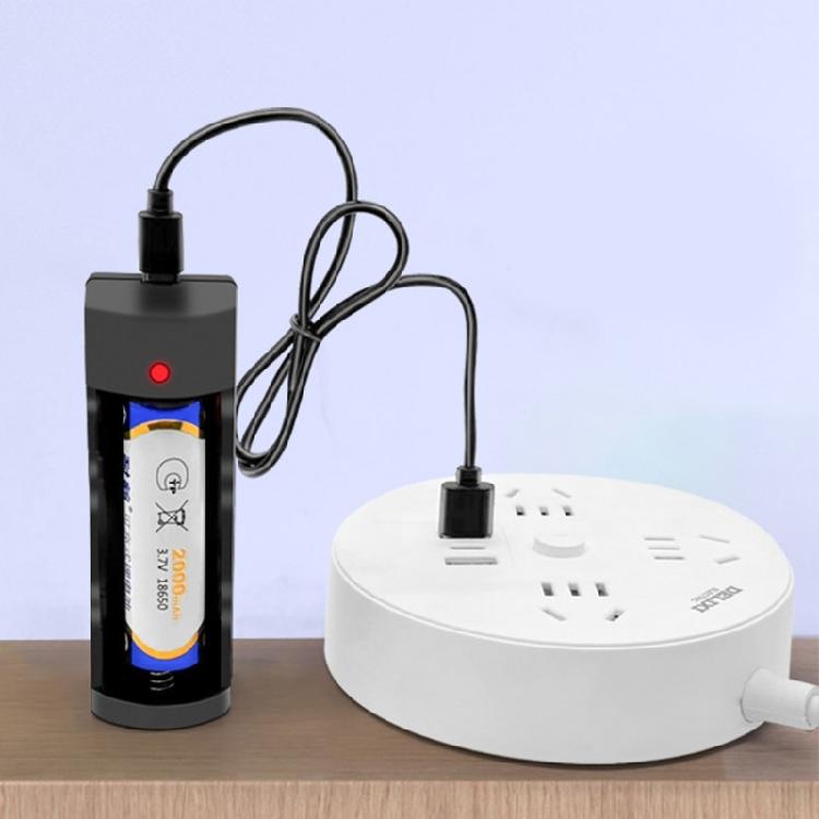 Portable Type C Interface Charging Adapter 1-Slot Charger Supports Multiple Lithium Battery Types Including 18650