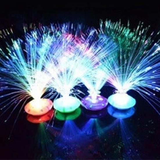 Color Changing Fiber Night Light Optic Lamp LED Holiday Festival Party Decor