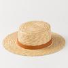 Mode Sommer Damen Breitkrempiger Naturstrohhut Chapeau Damen Sonnenhüte Boater Schwarz Panama Strandhut Sombrero Mujer Fedora Hut
