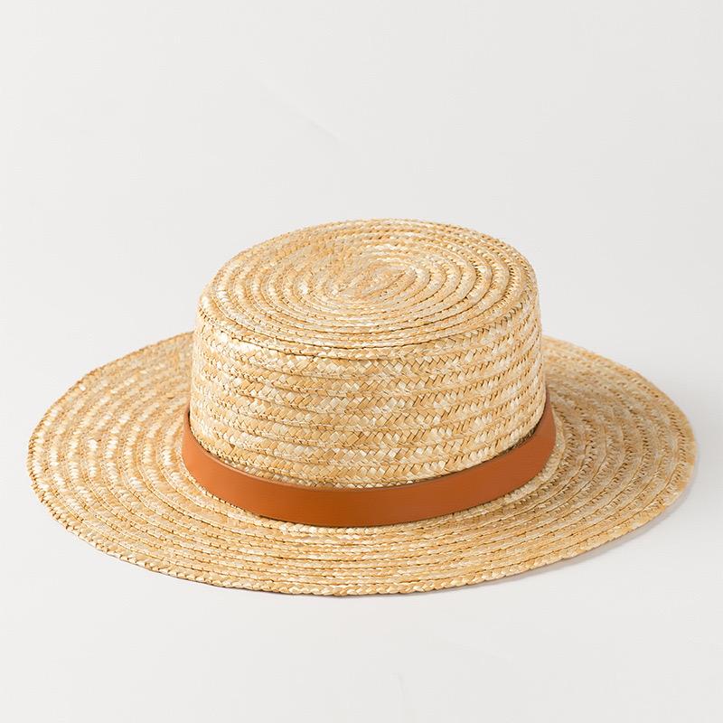 Mode Sommer Damen Breitkrempiger Naturstrohhut Chapeau Damen Sonnenhüte Boater Schwarz Panama Strandhut Sombrero Mujer Fedora Hut