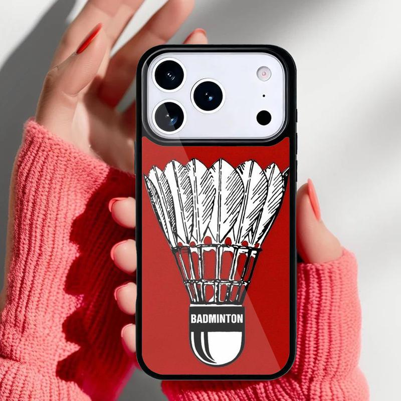 Badminton Sport Phone Case for iPhone 17 16 15 14 13 Pro Max Back Cover for 12 11 Pro Coque
