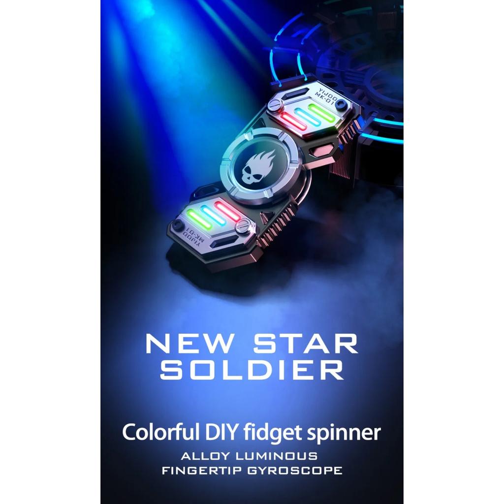 729 Light Effect Combinations Fidget Spinner Metal Toys for Men Roating Gyro Fingertip Antistress EDC Hand Stress Relief Gifts