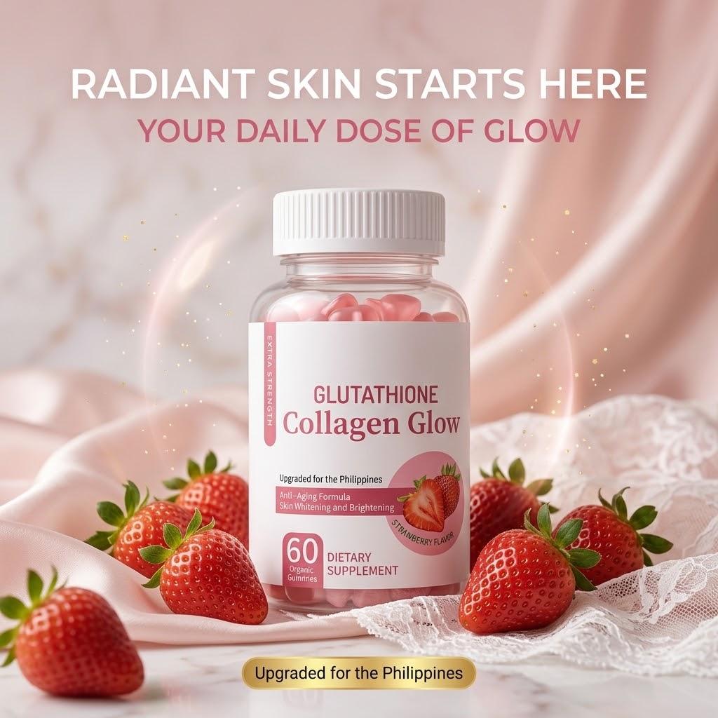 Integratore Alimentare Glutathione Collagene Glow, Gusto Fragola, 60 Pezzi