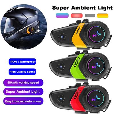 LX3 Zestaw słuchawkowy Bluetooth do kasku 1200 MAH Motocykl BT5.0 Bezprzewodowy zestaw głośnomówiący Stereo Anty-zakłóceniowe Wodoodporne Lekkie słuchawki