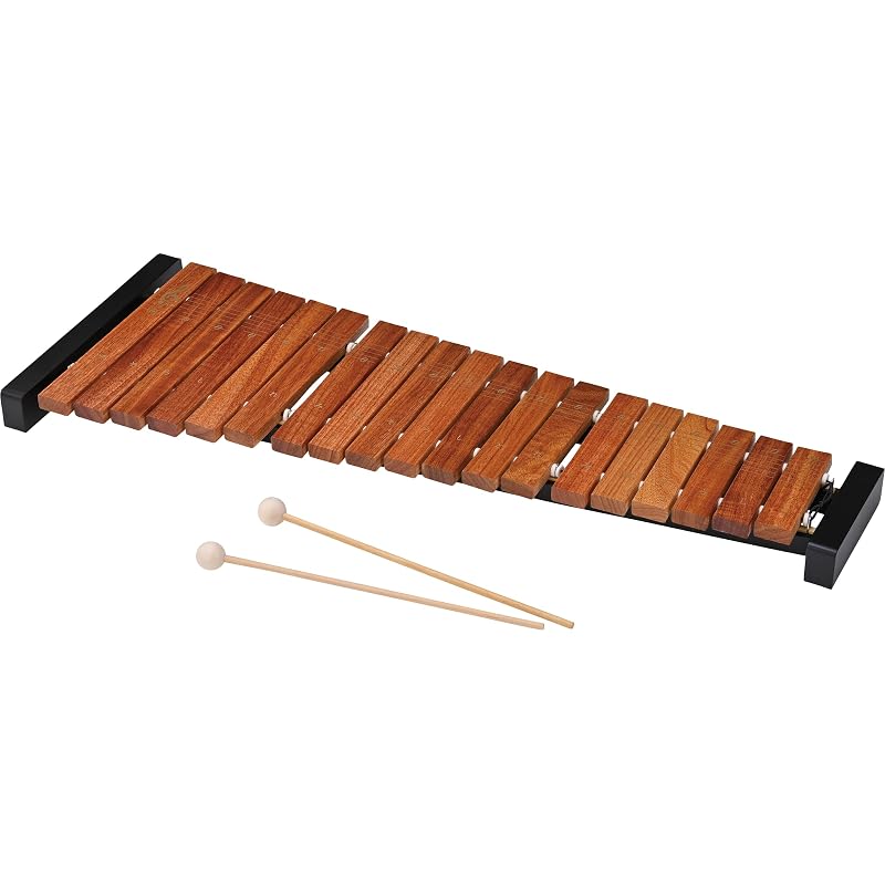 Zen-On ZX19BK Tabletop Xylophone - Made of Karin wood for a clear tone, produces only diatonic notes, includes mallets, made in Japan.