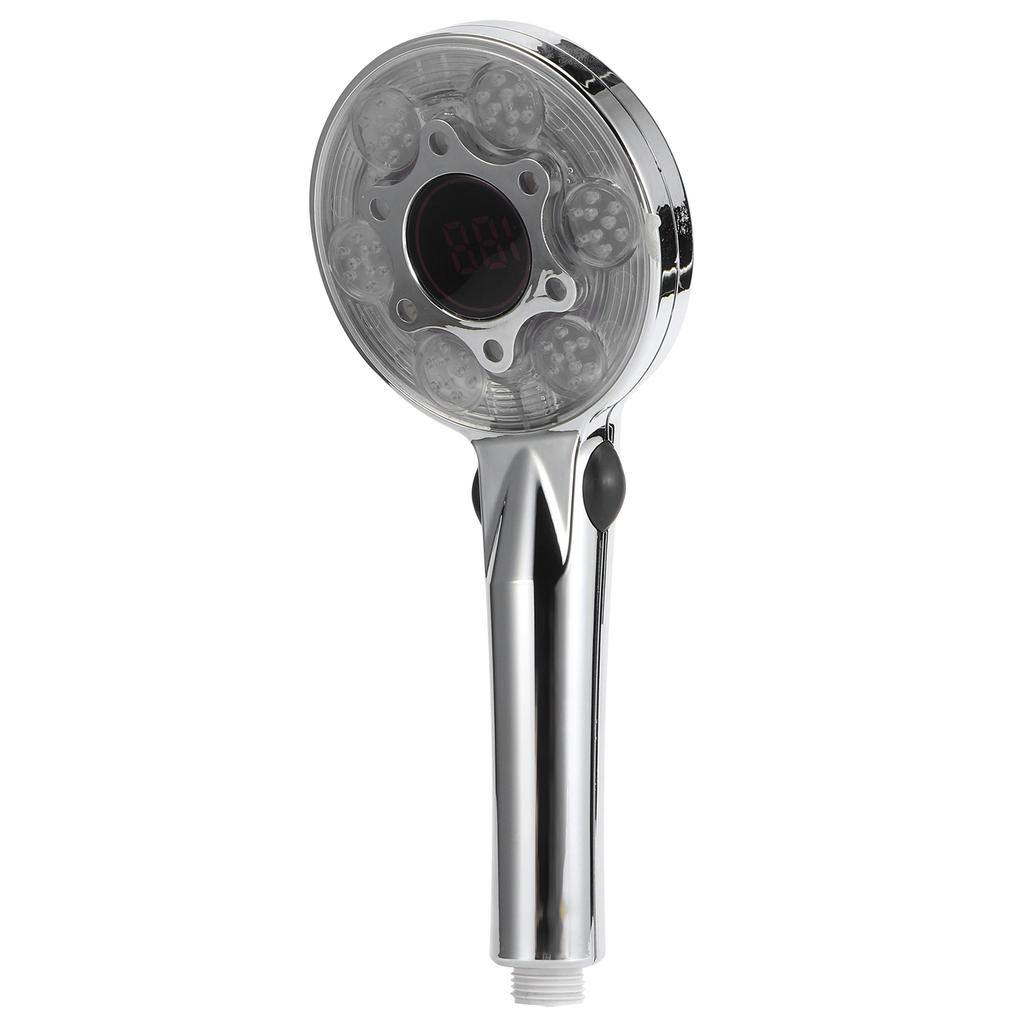 G1/2in Digital LED Shower Head with 3?Color Temperature Controller Handheld 3 Spraying Mode