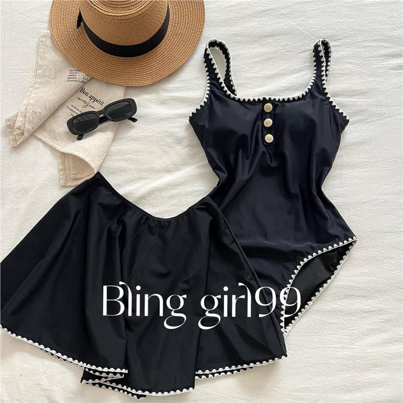Hokkaido Hatsuyuki Jumpsuit Style Swimsuit Simple Fragrant Black Hot Slimming Concealing Conservative Students