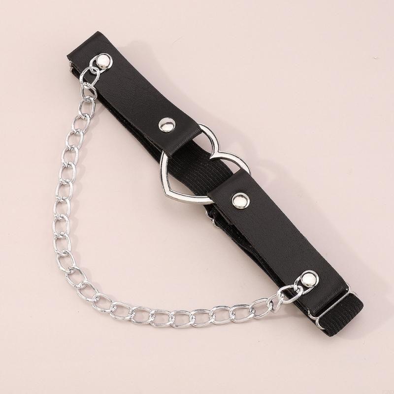 Modern Heart Hollowed Leg Chain Leg Jewelry for Music Festival and Night Party F3MD