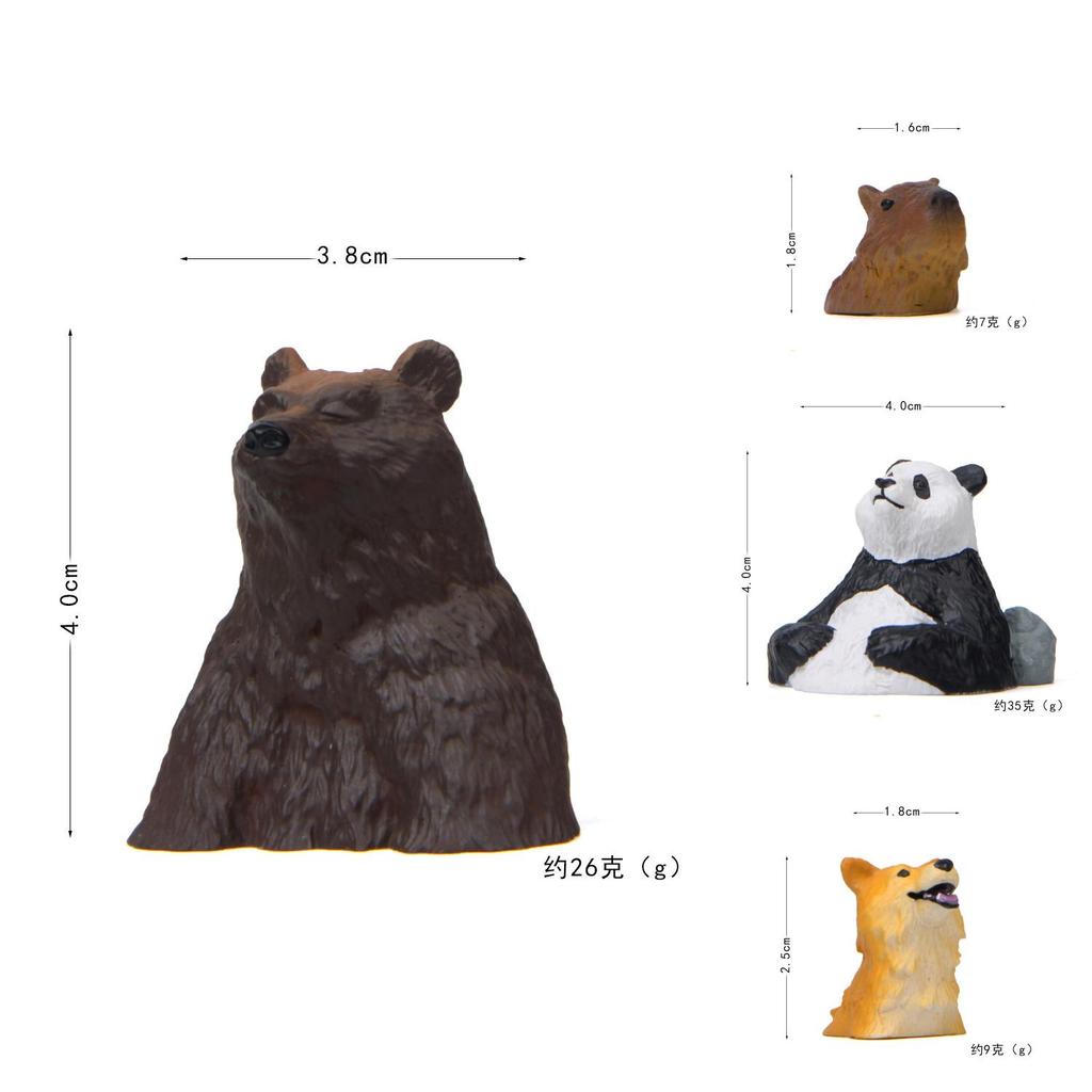 Cute Resin Animal Panda Dog Bear Sculptures For Gift Giving And Office Decoration