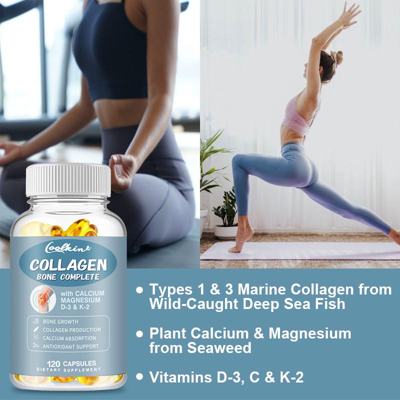 Kollagen Knochen Complete - Gelenk- & Knochenpflege, Hautgesundheit Anti-Aging, Maximale Stärke