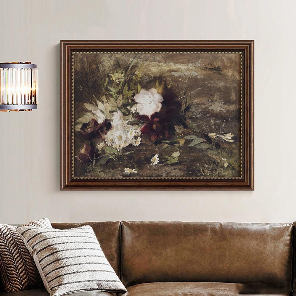 Retro Painting French Flora Vintage Poster and Prints Victorian Still Life Flower Rose Canvas Painting Decoraiton Living Room