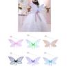 Butterfly Wing and Star Wand Set Cosplay Fairies Wing and Wand Butterfly Dress up Outfit for Girl Christmas Masquerades