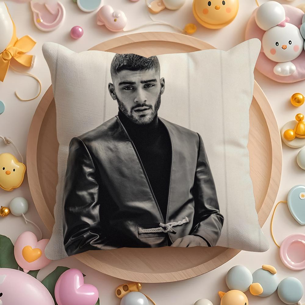 Z-Zayn M-Malik Singer Cushion Cover Plush Fabric Soft Double-Sided Printed Sofa Warm Winter Home Gift Pillow Cover