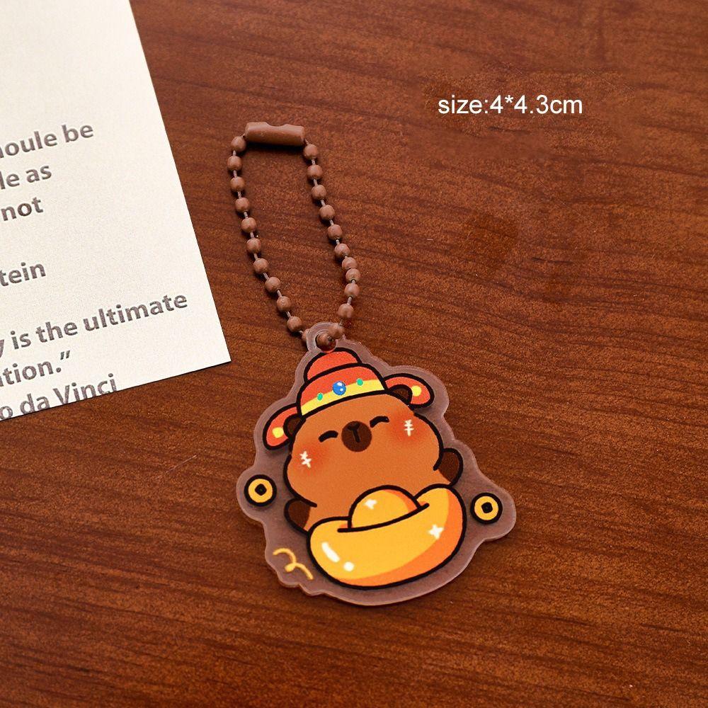 Cute Capybara Keychain Pendant Acrylic Keychain Decoration Lover Gift Acrylic Keychain  for Girl