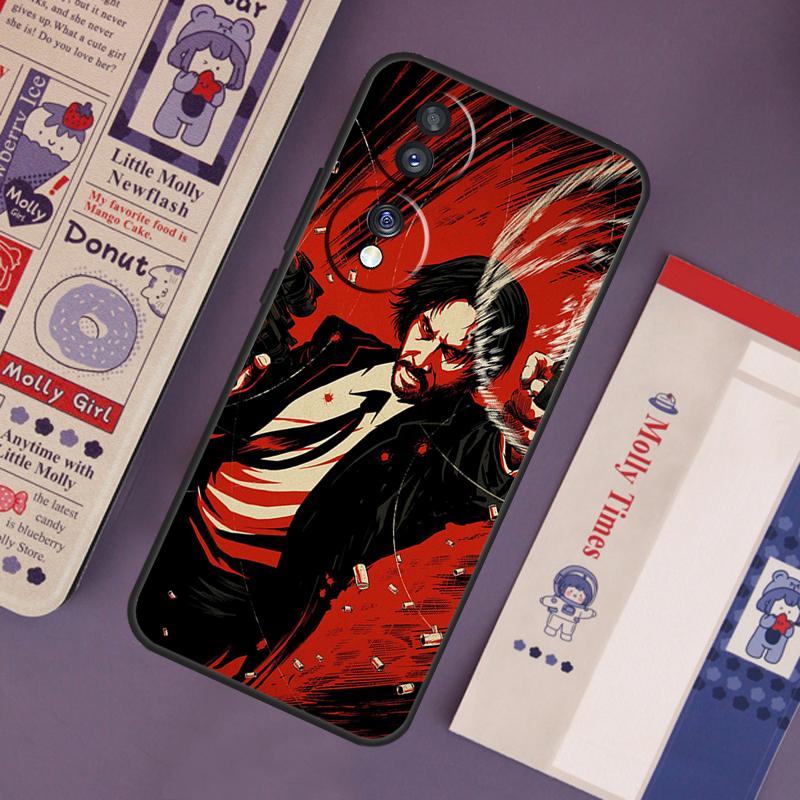 John Wick Case For Honor 200 50 70 90 Lite X9b X9a X8b X8a X8 X9 X9c Honor Magic 7 Lite 6 5 Pro Cover