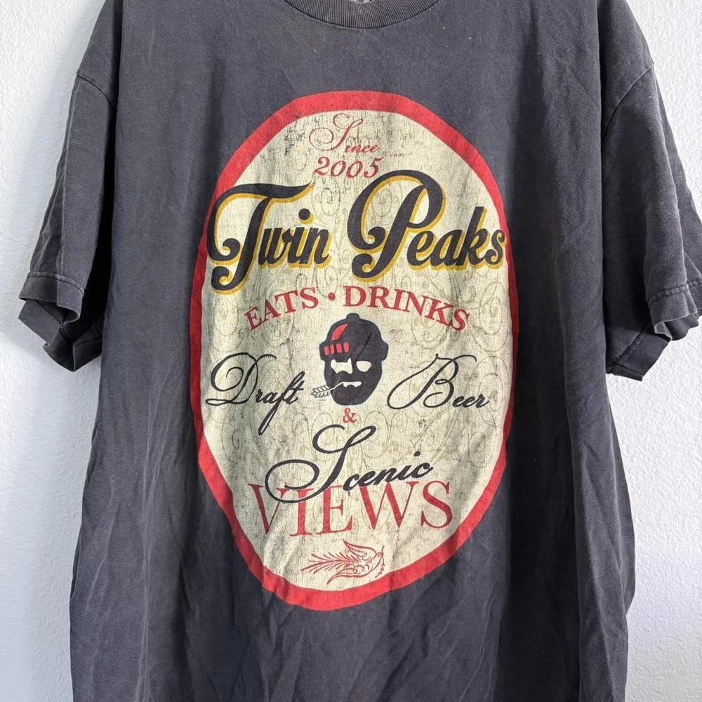 

Vtg style Twin Peaks rock tour music band short sleeve navy color shirt KV36477 Unisex T-Shirt XXXL