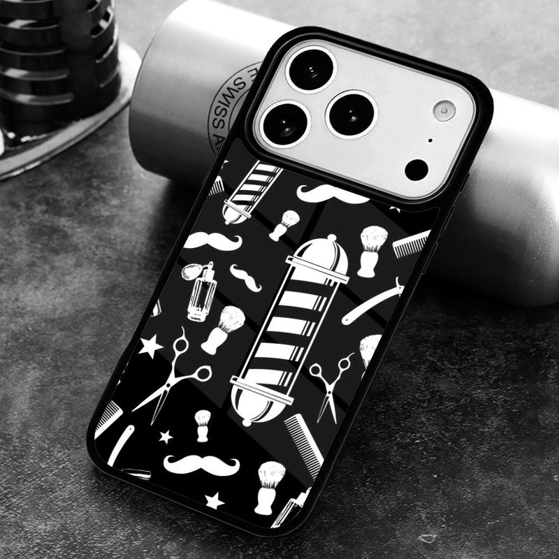Hair Stylist Scissors Brush Switch Phone Case for iPhone 17 16 15 Pro Max Air 14 13 12 11 Plus Shockproof Cover