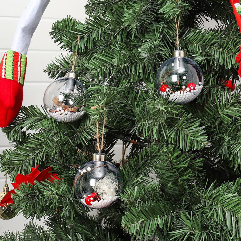 Christmas Baubles Balls with LED Light Hanging Pendant Christmas Tree Ornaments Home Hanging Ornament
