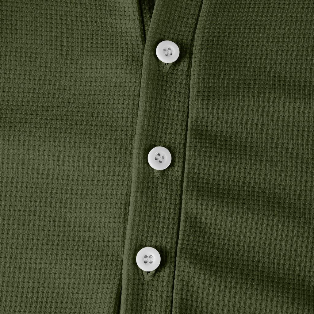 Men's Loose Casual Button Down Collar Long Sleeve Top