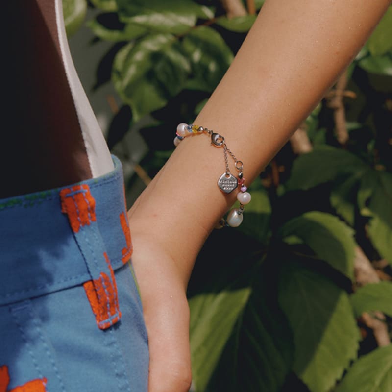 VINTAGE HOLLYWOOD Pearl N Crystal Beads Bracelet_VH24NNBR101M