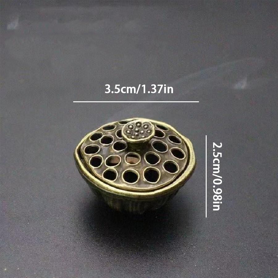 Buddhist Utensils Incense Burner Lotus Incense Censer Archaic Copper Alloy Sandalwood House Furnishings Home Office Decoration